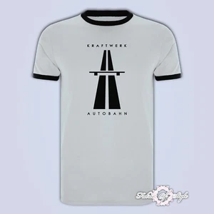 KRAFTWERK Tribute AUTOBAHN RETRO TECHNO Camiseta Ringer Blanca - Imagen 1 de 1