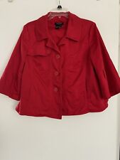SANDRO Sportswear Crop Jacket color red Buttons womens size Large