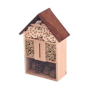 NEW Wooden Stick Bee Wildlife Insect Hotel House Garden Nest Shelter Box Habitat - Picture 1 of 9