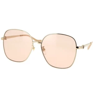 Gafas de sol para mujer Gucci GG1089SA-003 marco dorado/lentes naranjas - Imagen 1 de 3