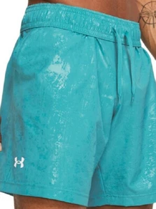 UNDER ARMOUR Men's Woven Emboss Shorts ** CIRCUIT TEAL - M, XL ** NWT - Picture 1 of 4