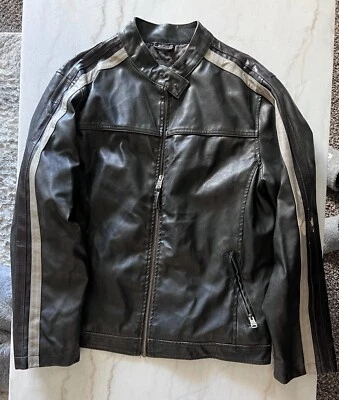 Chaqueta de cuero sintético grande Arizona Jean Company para hombre Foto 1 de 4