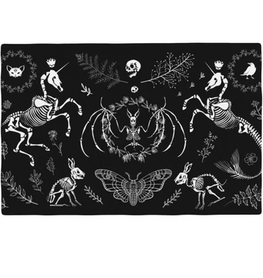 Tapete pequeno, tapete decorativo gótico, tapete mágico escuro, tapete bruxo 32x20 - Imagem 1 de 4