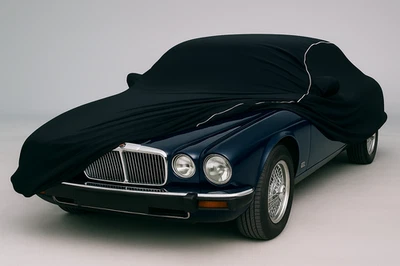 Ganzgarage Indoor Stretch Car Cover Schwarz für Jaguar XJ12 Serie 1 kurz - Imagem 1 de 4