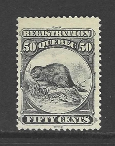 Bigjake: Quebec, QR- 10,  50 cent Registration Stamp (Beaver) - Revenue - Picture 1 of 2