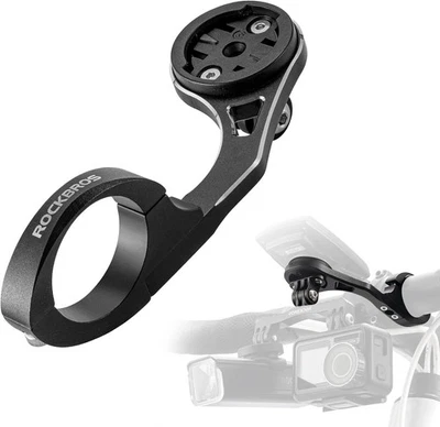 ROCKBROS Bike Computer Mount,Extended Out Front Adapter for Handlebar 31.8 mm - Image 1 of 4