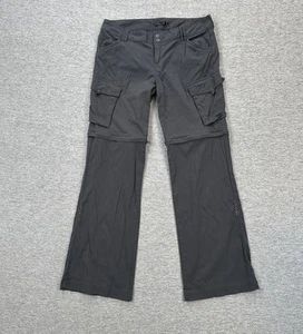 Prana Sage Convertible Cargo pants Womens 10 Gray Nylon Stretch Outdoor Hiking - Picture 1 of 9