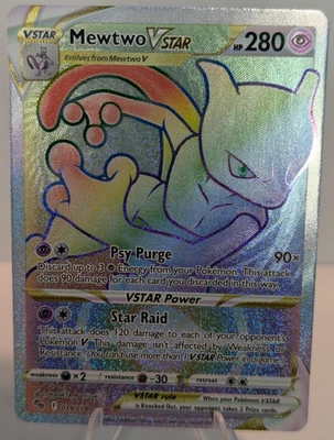 Mewtwo VSTAR 79/78 GO Rainbow Secret Rare Full Art Hyper Pokemon Near Mint NM - Image 1 of 4