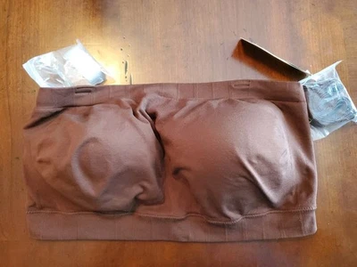 Sujetador bandeau sin tirantes convertible Truekind XL marrón Foto 1 de 4