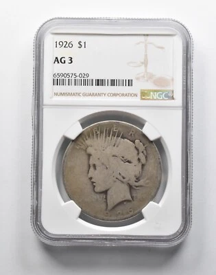 AG3 1926 Peace Silver Dollar NGC Lowball Low Ball Pocket Piece *9099 - Image 1 of 3