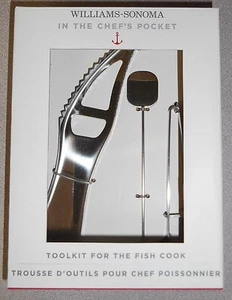 WILLIAMS SONOMA FISH TOOL KIT 3PC SKINNER TWEEZER TESTER STAINLESS FISHERMAN'S - Picture 1 of 3
