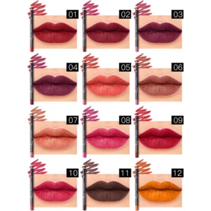 Women Waterproof Lipstick Long Lasting Matte Lip Liner Pencil Lip Pen Set - Picture 1 of 8