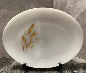 Vintage Fire King Ofengeschirr Milchglas Weizenmuster 12" Platte Schale - Bild 1 von 6