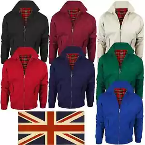 HARRINGTON JACKET MENS CLASSIC RETRO SCOOTER 1970'S VINTAGE BOMBER MOD COAT TOP - Picture 1 of 19