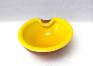 MURANO VENETIAN BARBINI MID CENTURY YELLOW ART GLASS BOWL VASE - Picture 1 of 8