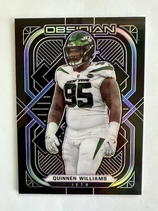 Quinnen Williams 2021 Panini Obsidian #75 grabado eléctrico púrpura/100 aviones NY - Imagen 1 de 2
