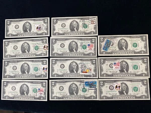 RARE Uncirculated 1976 $2 Dollar Bill First Day Issue Stamped Collectible Note - Picture 1 of 18
