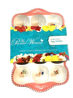 Pioneer Woman Egg Holder New! Blooming Bouquet ~ Holds 12 eggs - Image 1 of 4