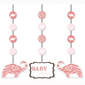 Wild Safari Fancy Hanging Cutouts Baby Shower Party Decorations Danglers 3 Piece - Picture 1 of 1