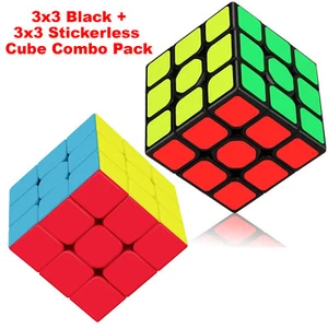 Cube 3x3 Puzzle toy Stickerless Black speed magic 3x3x3 Fidget Kids adult - Picture 1 of 24