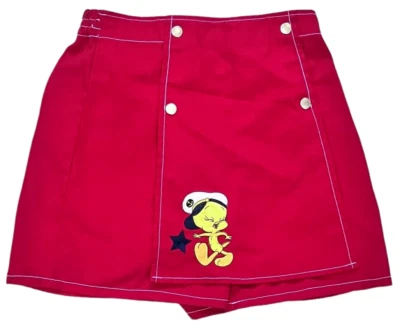 Vintage Looney Tunes Tweety Bird Skort 16 Shorts Red Sailor Nautical 1997 Womens - Image 1 of 4