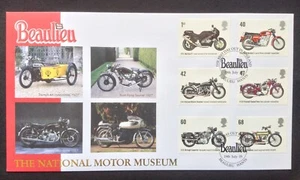 GB Buckingham 2005 British Motorcycles Set en cubierta del primer día, Beaulieu S/H/S - Imagen 1 de 2