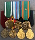 US Navy 7 Mini Medals Commendation, Achievement, National Defense, Marksmanship