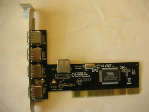 Via V6212-J1 VT6212L USB 4+1 Ports Controller Adapter PCI - Picture 1 of 1
