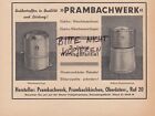 PRAMBACHKIRCHEN, Werbung 1950, Prambachwerk Elektro-Waschmaschinen-Wäschezentrif