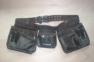 13 POCKET Leather PROFESSIONAL TOOL Pouch with BELT - Picture 1 of 4