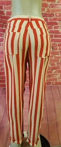 Lenni Designed In Australia Viscose Striped Orange Women's Pant Sz M (B3) NEW - Picture 1 of 10