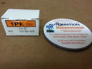 FREESHIPSAMEDAY 1/4-20 FIN HEX NUTS BOX OF 49 NUTS - NEW IN BOX - Picture 1 of 6