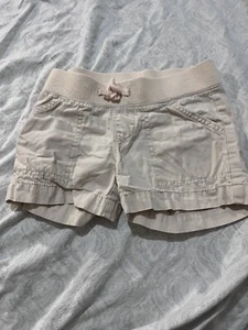 Faded Glory Girls 4T Solid Beige shorts elastic Tie - Picture 1 of 5