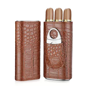 Zigarrenkoffer Zedernmetall gefüttert - Zigarrenreisekoffer Zigarrenschneider Humidorkoffer - Bild 1 von 7