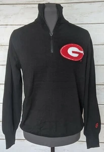 Neu Alma Mater Georgia Bulldogs 1/4 Zip Herren Pullover Sweater Schwarz NCAA M - Bild 1 von 9