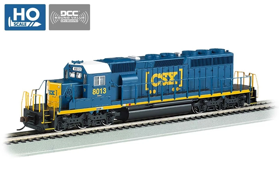 Bachmann HO Scale ~ New 2025 ~ EMD SD40-2 ~ CSX ~ DCC & Sound ~ #8013 ~ 67202 - Image 1 of 1