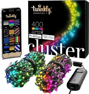 Twinkly Cluster Christmas Lights App-Controlled Smart 400 LEDs RGB 19.6 Ft - Picture 1 of 5