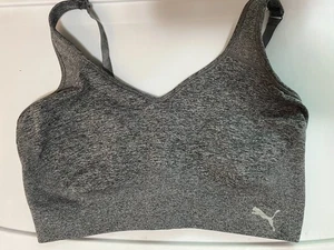 Sujetador deportivo Puma talla XL gris ropa deportiva sin aros entrenamiento deportivo yoga - Imagen 1 de 5