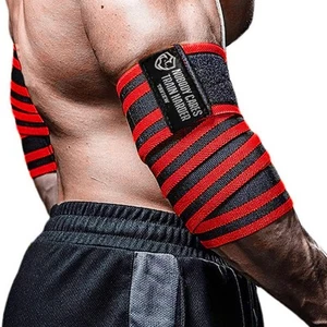 Elbow Wraps for Weightlifting (1 Pair), 47" Elastic Elbows Support & Compress... - Picture 1 of 7