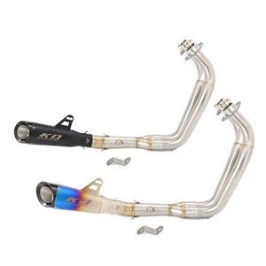 For Yamaha FZ07 MT07 YZF-R7 Tracer 7 2021-2025 Exhaust Front Pipe Mufflers Tube - Picture 1 of 16