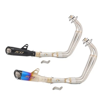Tubo silenciador tubo delantero escape para Yamaha FZ07 MT07 YZF-R7 Tracer 7 2021-2025 Foto 1 de 4