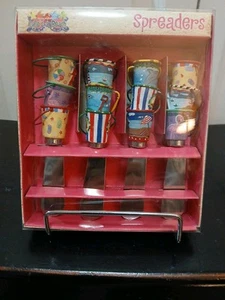 NIB Boston Warehouse Set 4 Spreaders Knives Life's A Beach Stacks Of Beach Pails - Picture 1 of 5