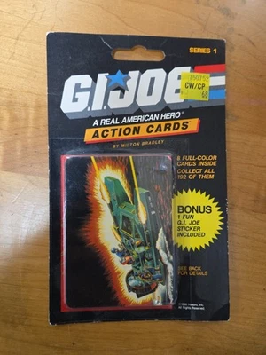 1986 HASBRO G.I. JOE ACTION CARDS Series 1    SEALED PACK - Image 1 of 2