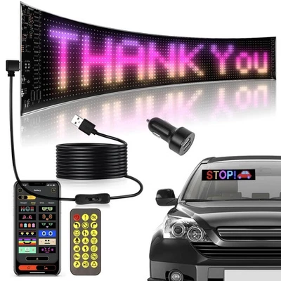 MARKENLOS LED Matrix Panel für Auto Flexibler LED Anzeigetafel LED Anzeige Programmierbar