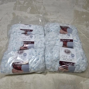 Lotto 6 matassine marca Leone fuori dal gancio pelliccia sintetica blu Bengala stesso colore/lotto - Foto 1 di 5