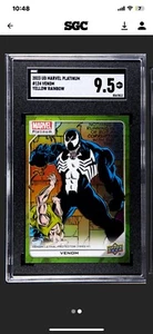 2023 UD Marvel Platinum #124 VENOM YELLOW RAINBOW 🔥🔥SGC 9.5 🔥POP 1🔥 - Bild 1 von 2