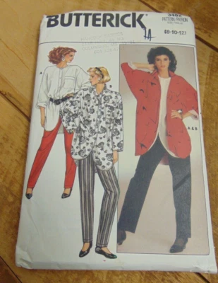 Butterick Misses Shirt Tunic Pants Pattern Sz 8, 10, 12 #3482 Uncut Vtg 1985 - Image 1 of 2