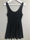 Top Shop Size 8 Summer Sleeveless Short Black Jersey Dress Fit and Flare Holiday
