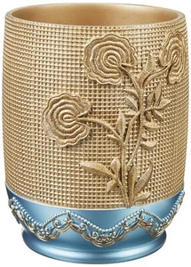 Ombre Rose Design Waste Basket Blue - Picture 1 of 6