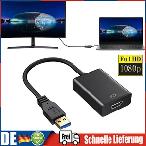 USB zu HDMI Adapter HD 1080P Videokabel Konverter Laptop PC HDTV HDCP USB 3.0 - Afbeelding 1 van 12